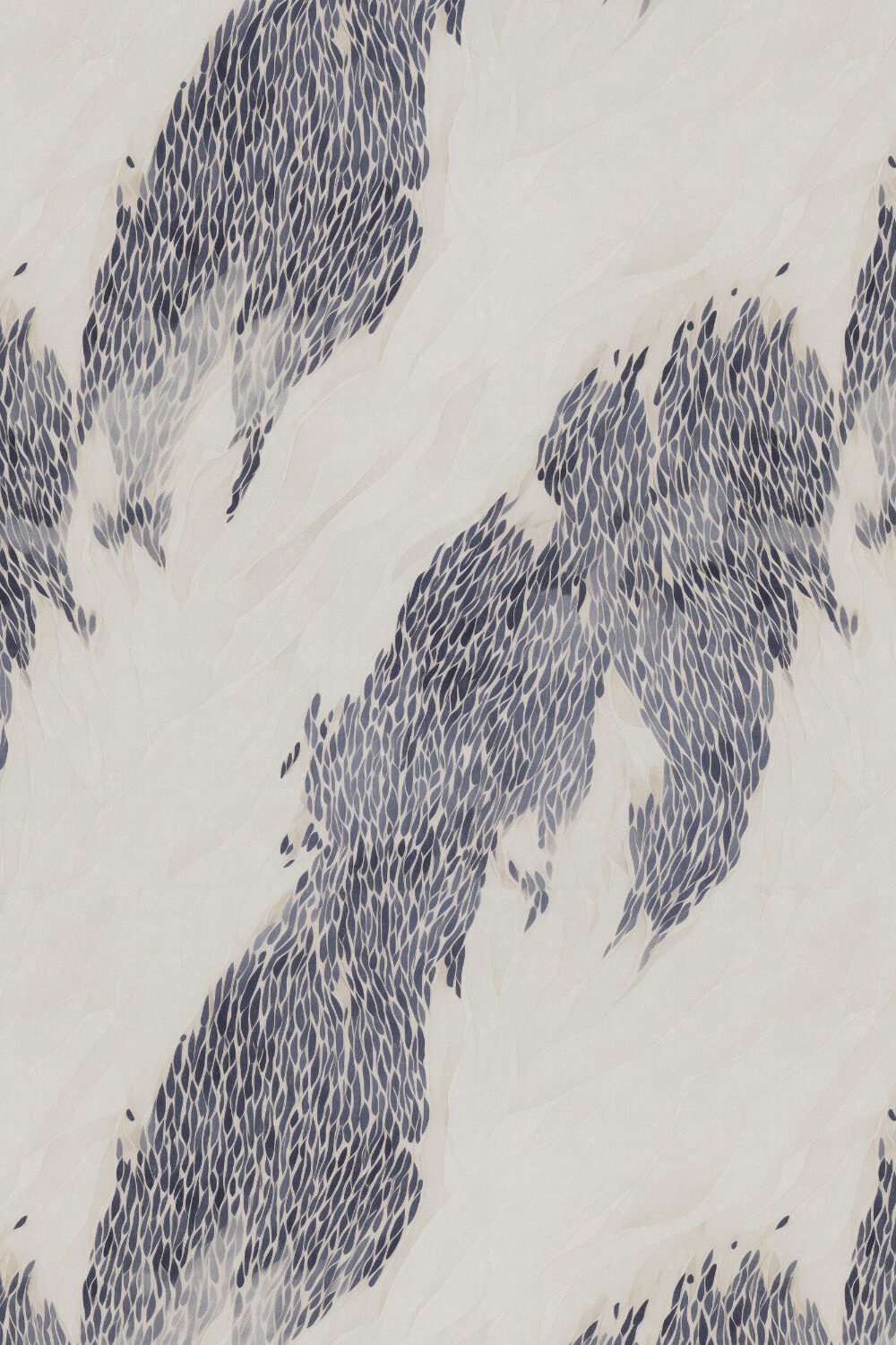 Ocean Tides in Navy Blue Wallpaper