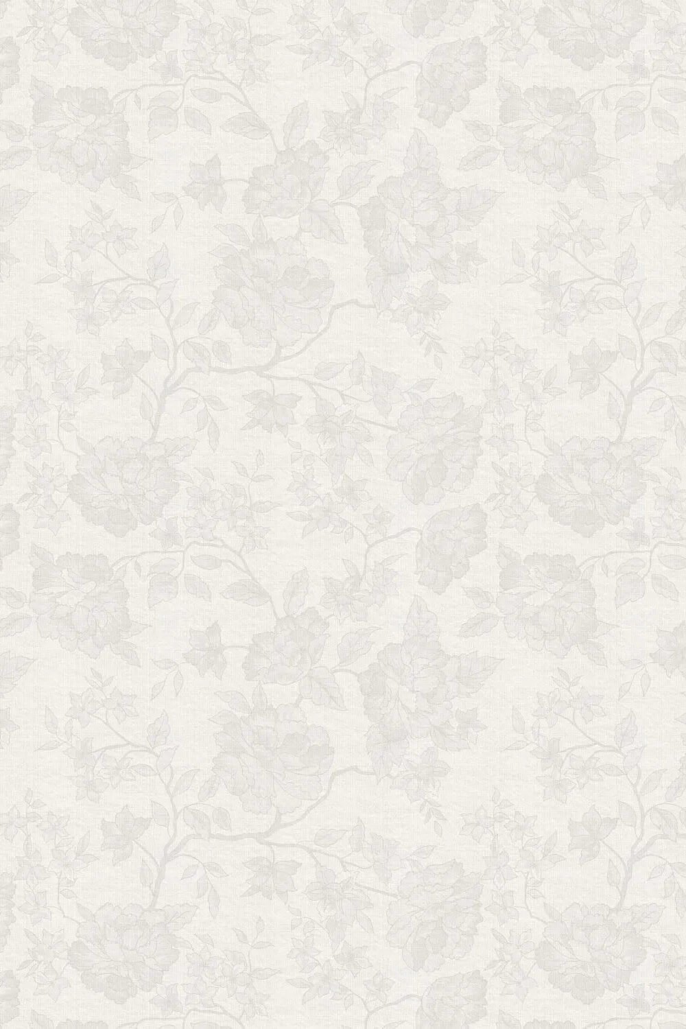 Country Rose Vines in Soft Grey Wallpaper