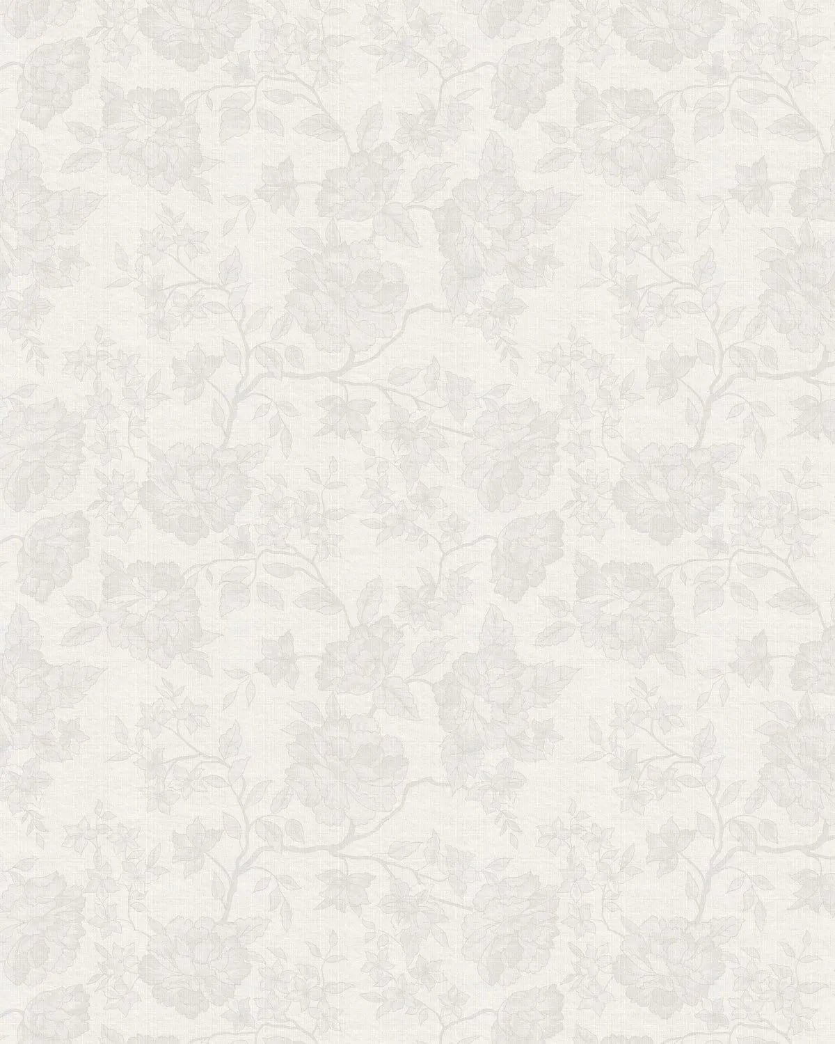 Country Rose Vines in Soft Grey Wallpaper