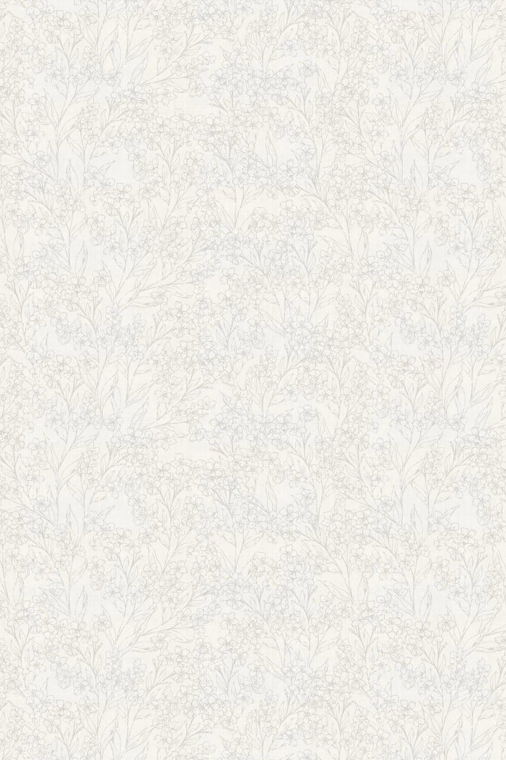Heritage Flower Bed in Soft Grey Wallpaper