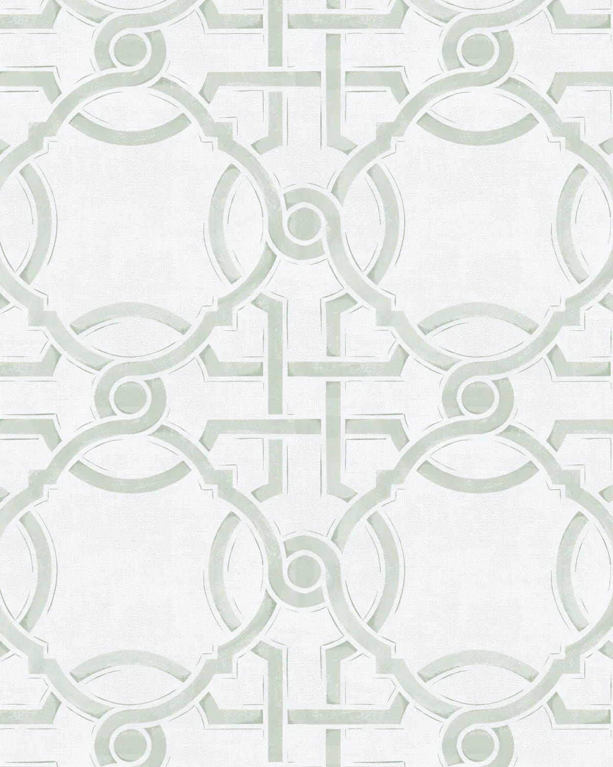 Sketched Trellis in Sage Green Wallpaper
