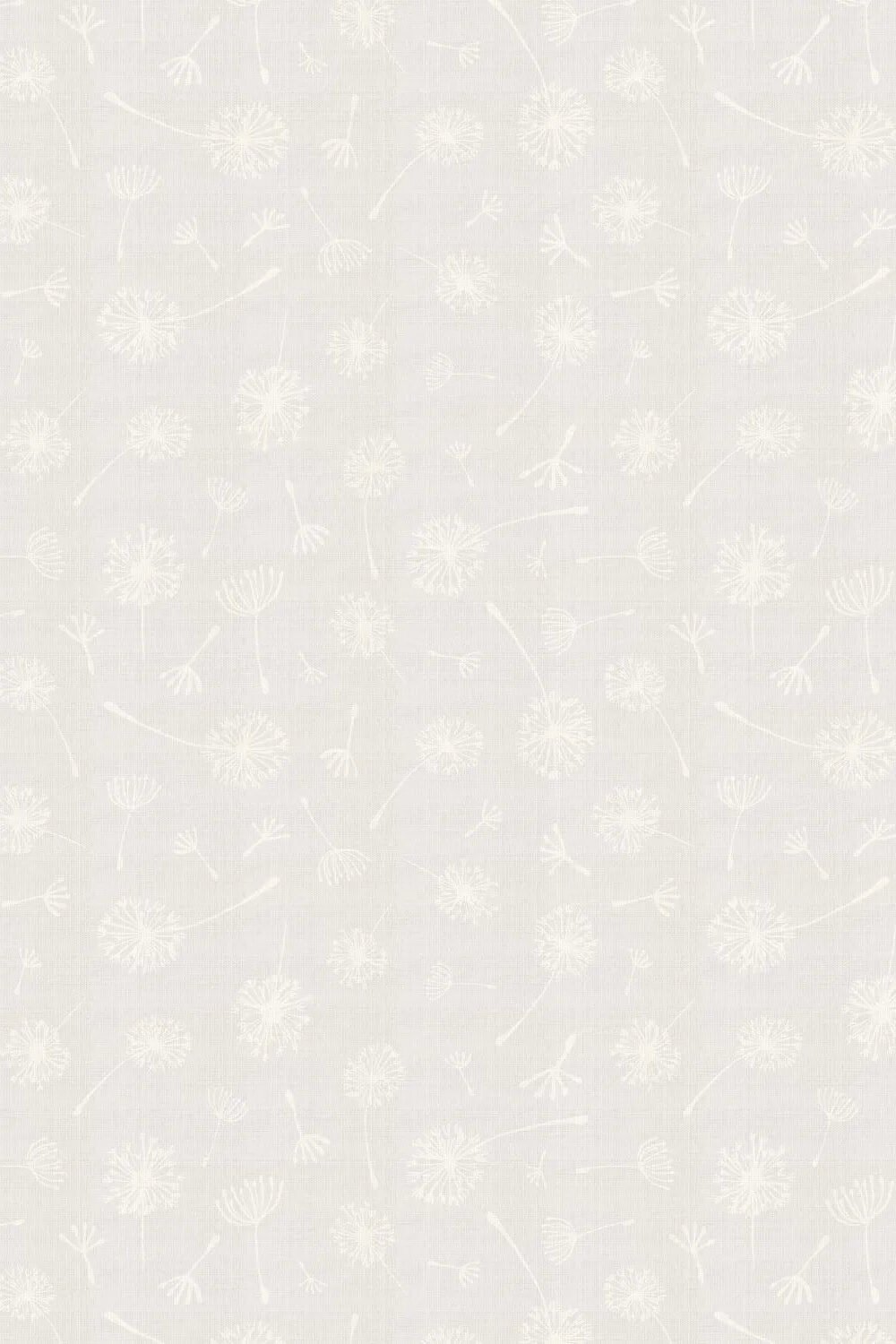 Dandelion's In The Wind in Soft Grey Wallpaper