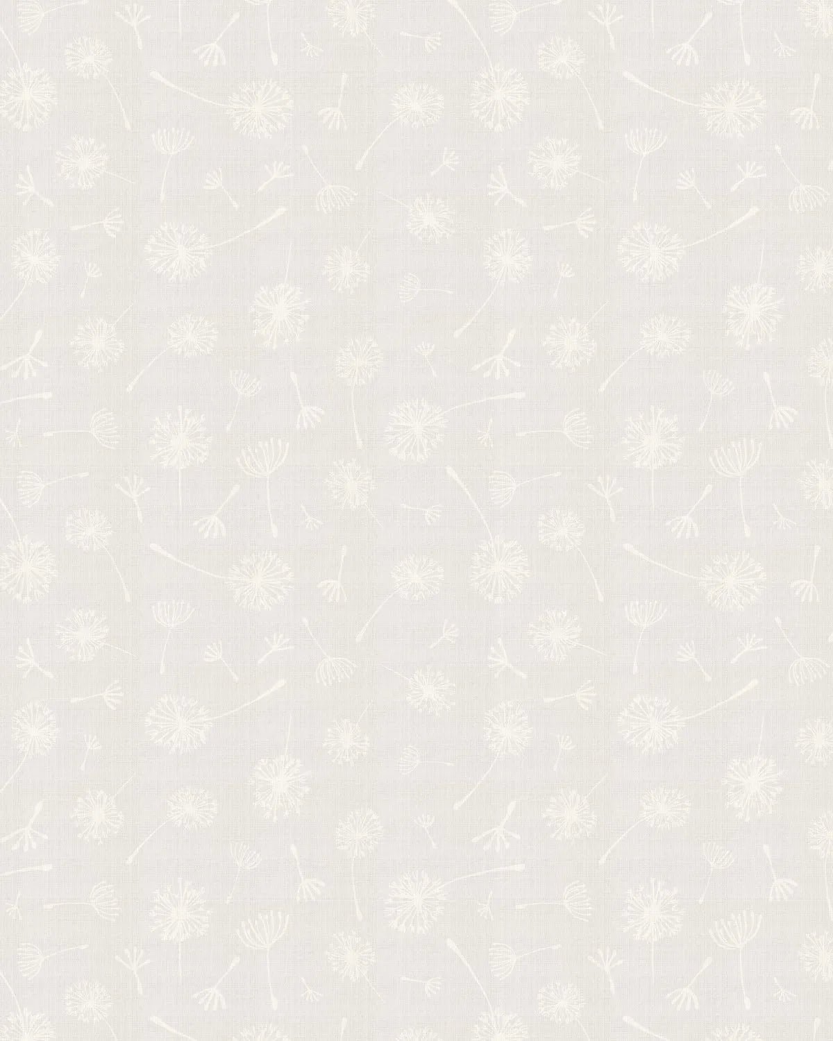 Dandelion's In The Wind in Soft Grey Wallpaper