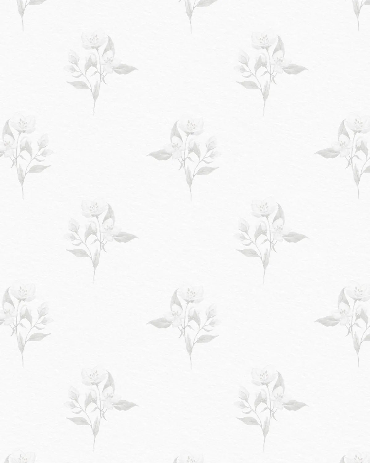 Homestead Flower Drop in Soft Grey Wallpaper