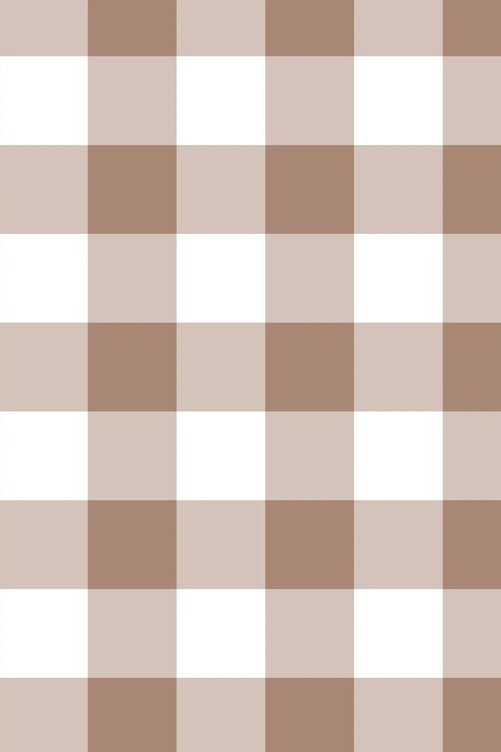 Medium Gingham Check Chocolate Brown Wallpaper