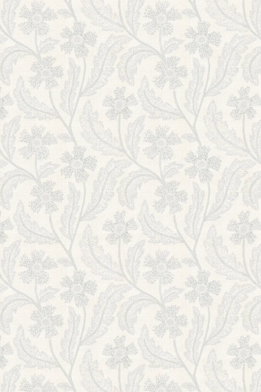 Farmhouse Flowers Faint Blue & Grey Wallpaper
