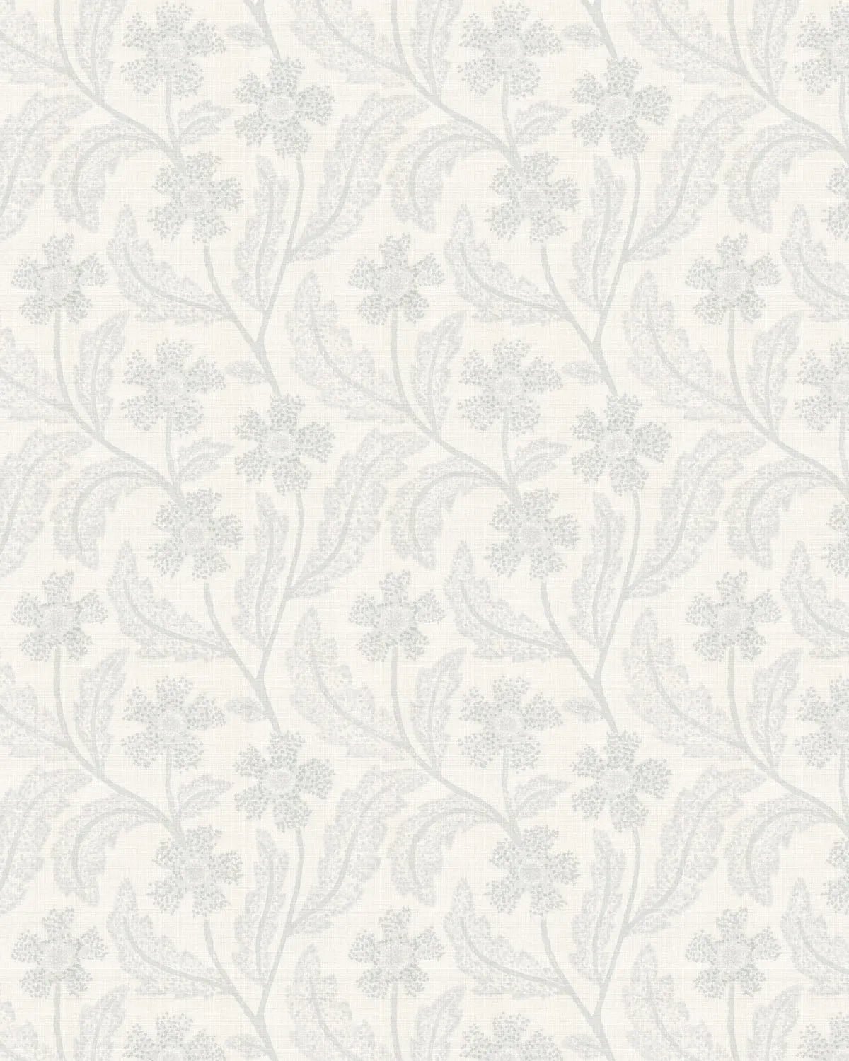 Farmhouse Flowers Faint Blue & Grey Wallpaper