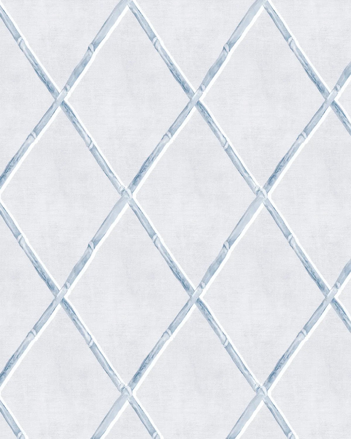 Bamboo Lattice in Coastal Blue Wallpaper