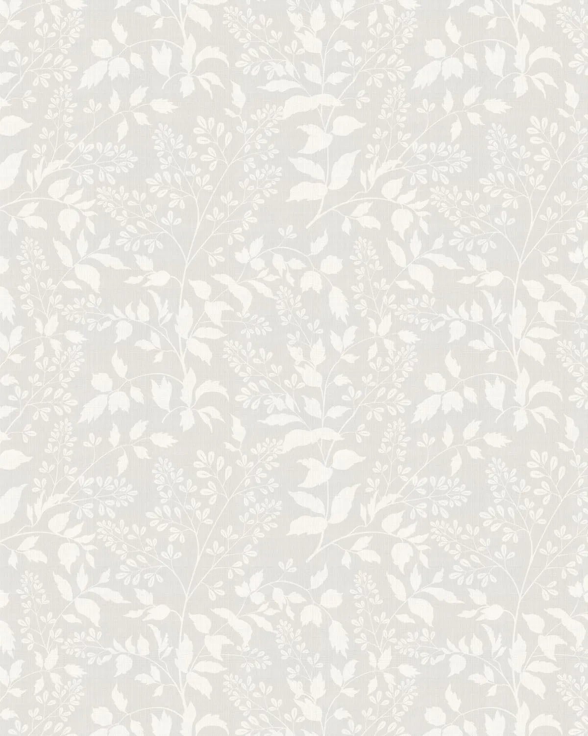 Luxe Country Foliage in Soft Grey Wallpaper