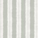 Painterly Stripes In Eucalyptus Green Wallpaper