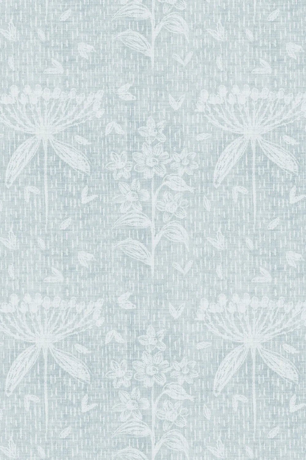 Country Stems in Blue Wallpaper