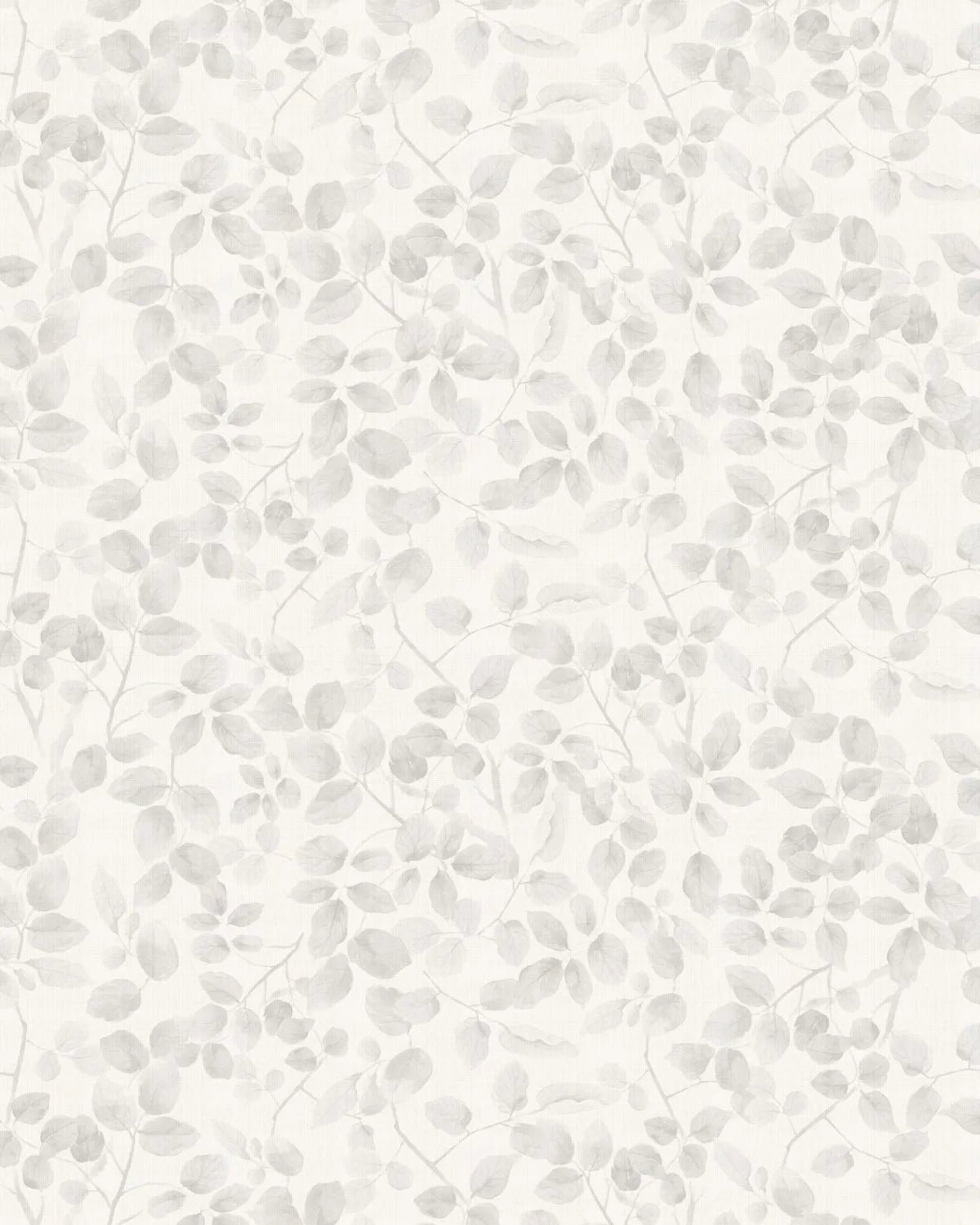 Leafy Country Foliage in Soft Grey Wallpaper