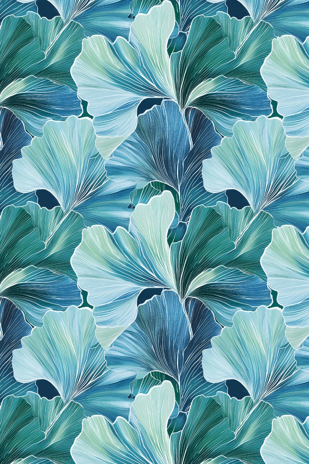 Ginkgo in Blue Wallpaper