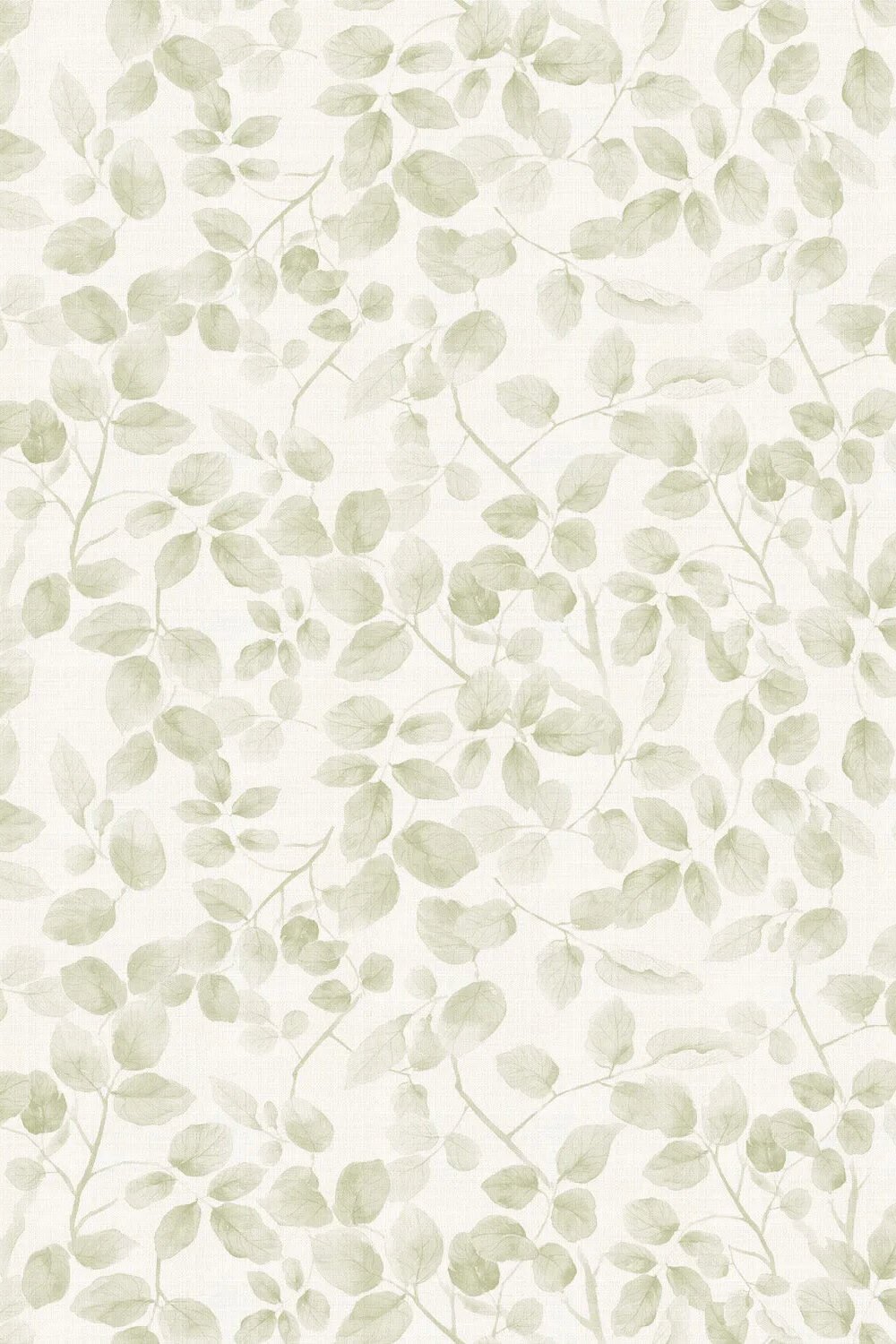 Leafy Country Foliage in Sage Green Wallpaper