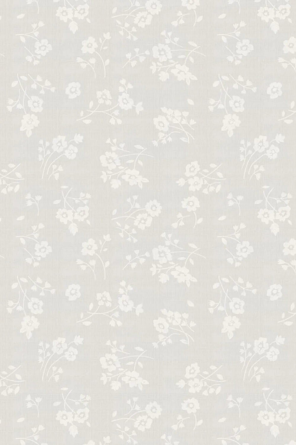 Falling Posies in Soft Grey Wallpaper