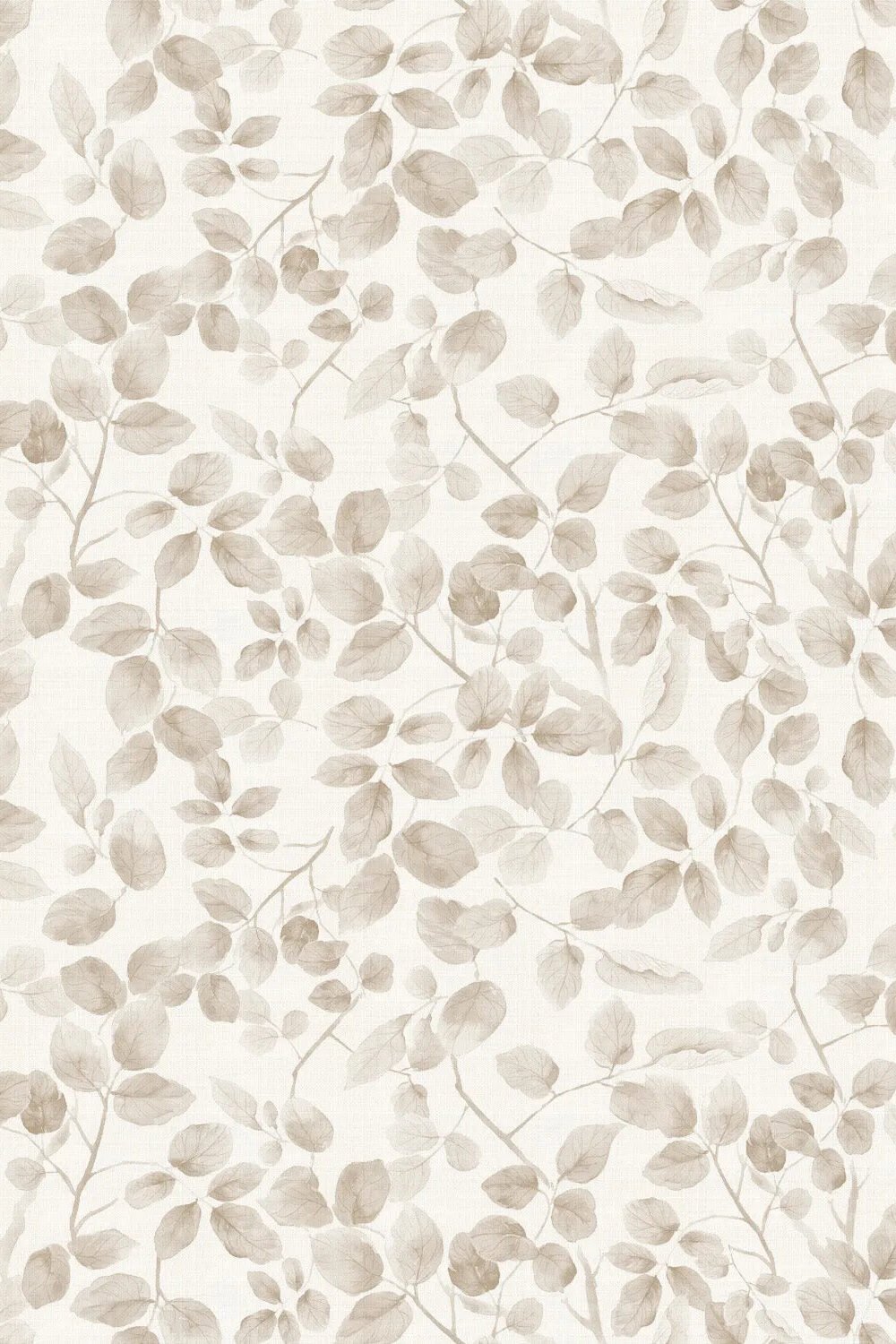 Leafy Country Foliage in Light Brown Wallpaper