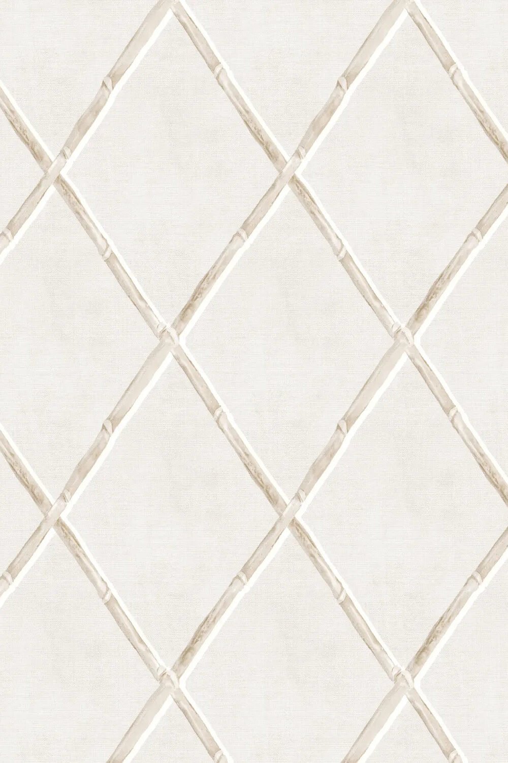 Bamboo Lattice in Beige Wallpaper