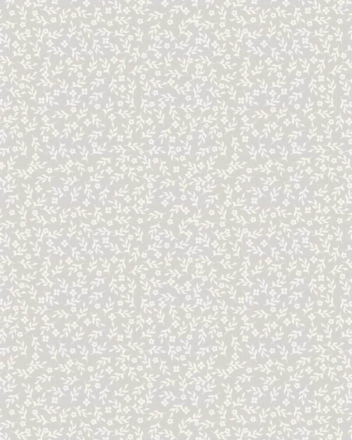 Heritage Daisies in Soft Grey Wallpaper