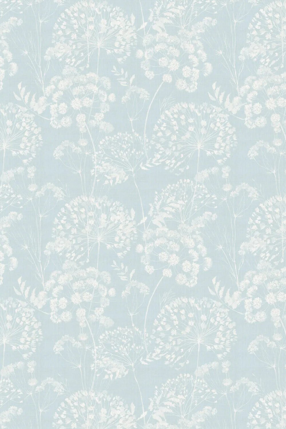 Dandelions in Bloom in Soft Blue Wallpaper