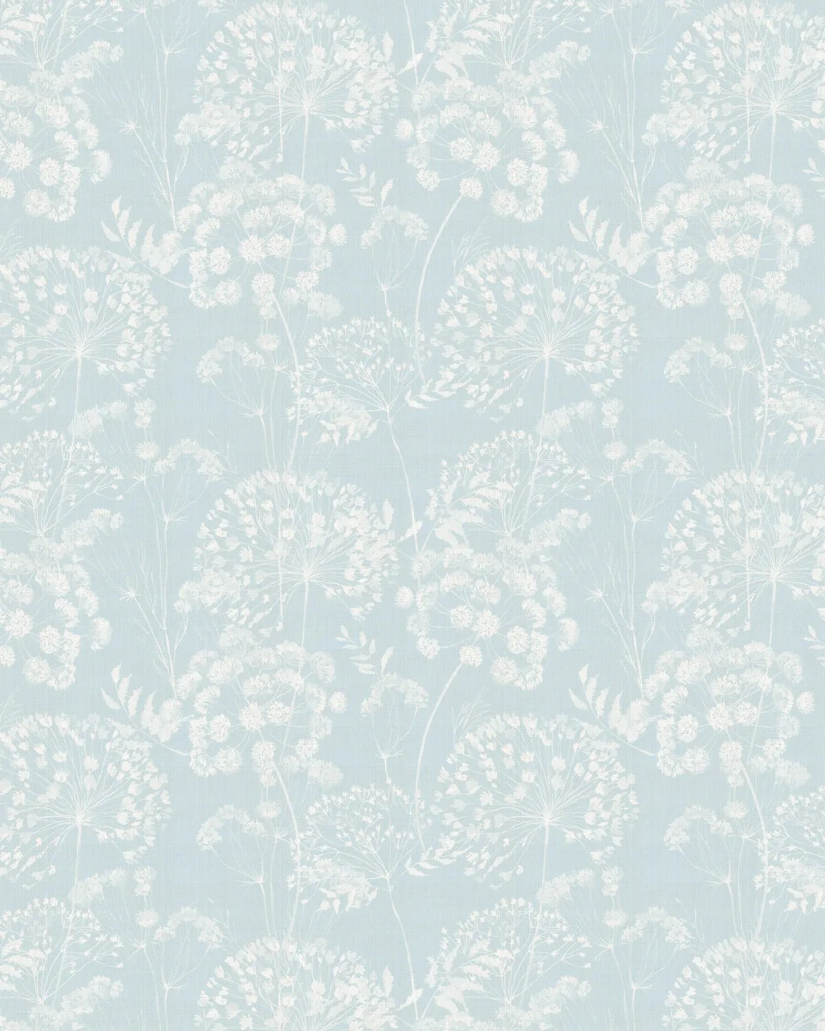 Dandelions in Bloom in Soft Blue Wallpaper