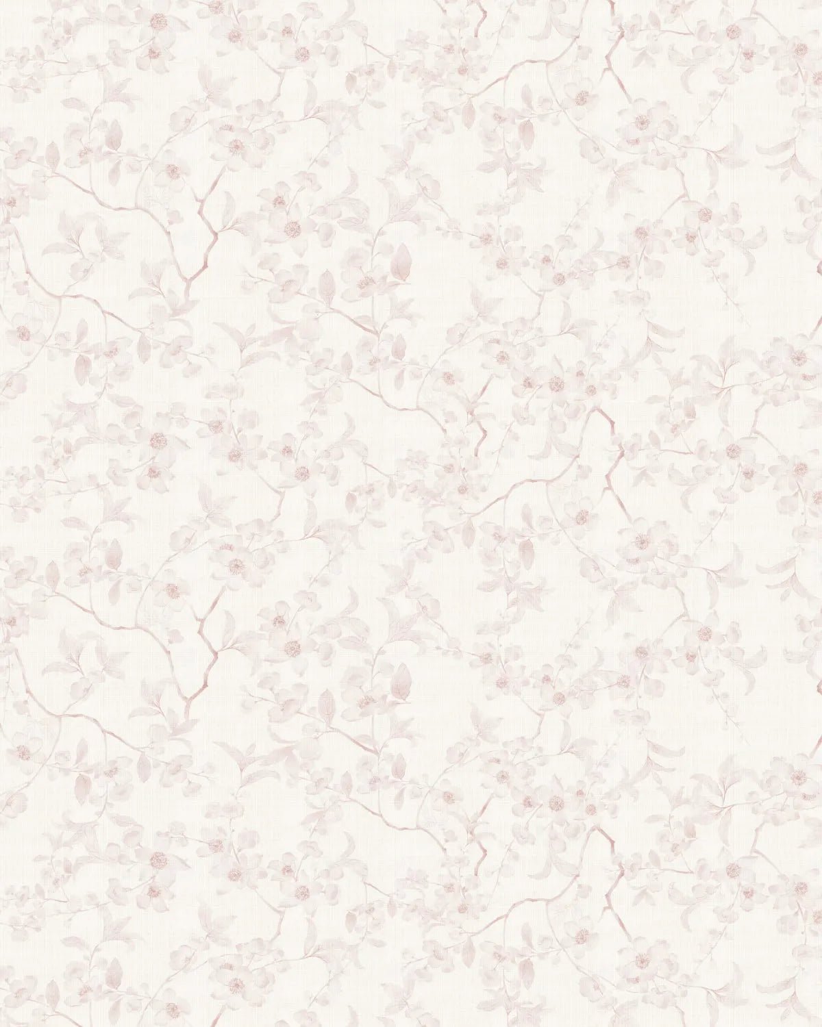 Country Floral Stems in Dusty Pink Wallpaper