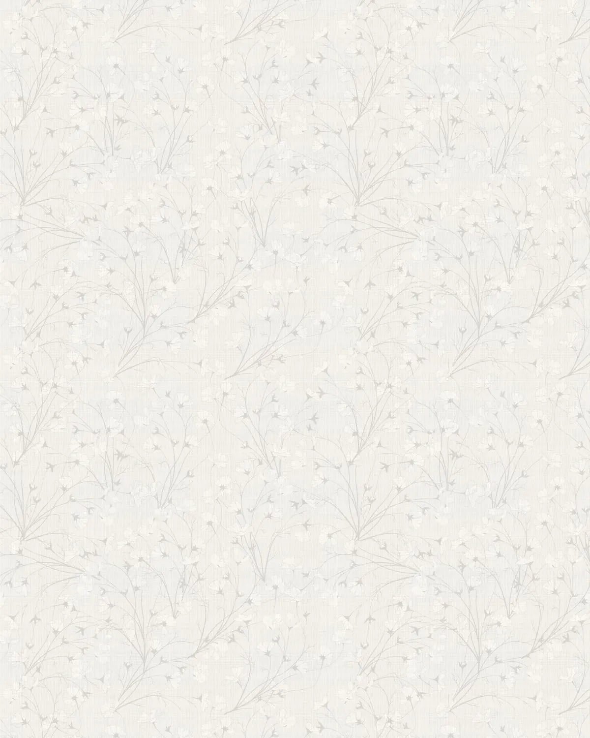 Country Wildflowers in Soft Grey Wallpaper