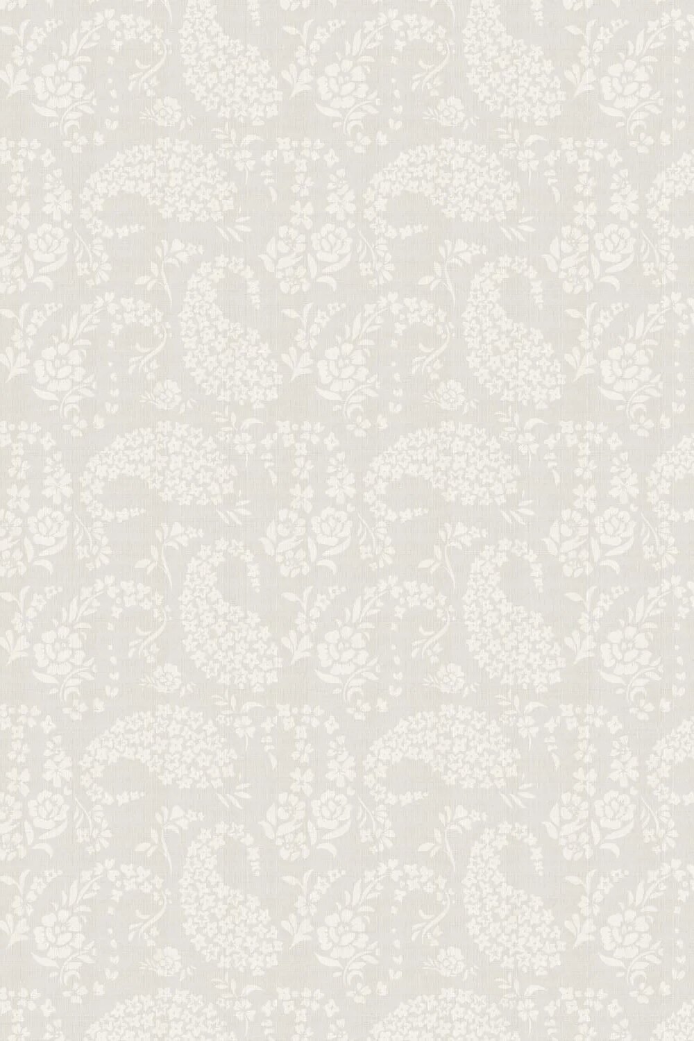 French Paisley in Soft Grey Wallpaper