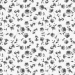 Flower Chain Black & White Wallpaper