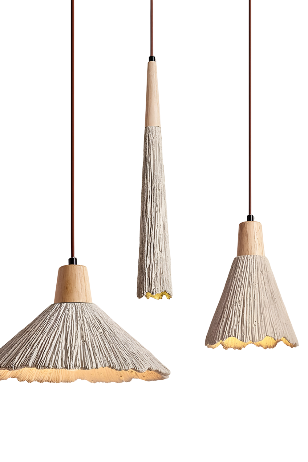 Cream Retro Wabi-Sabi LED Pendant Light