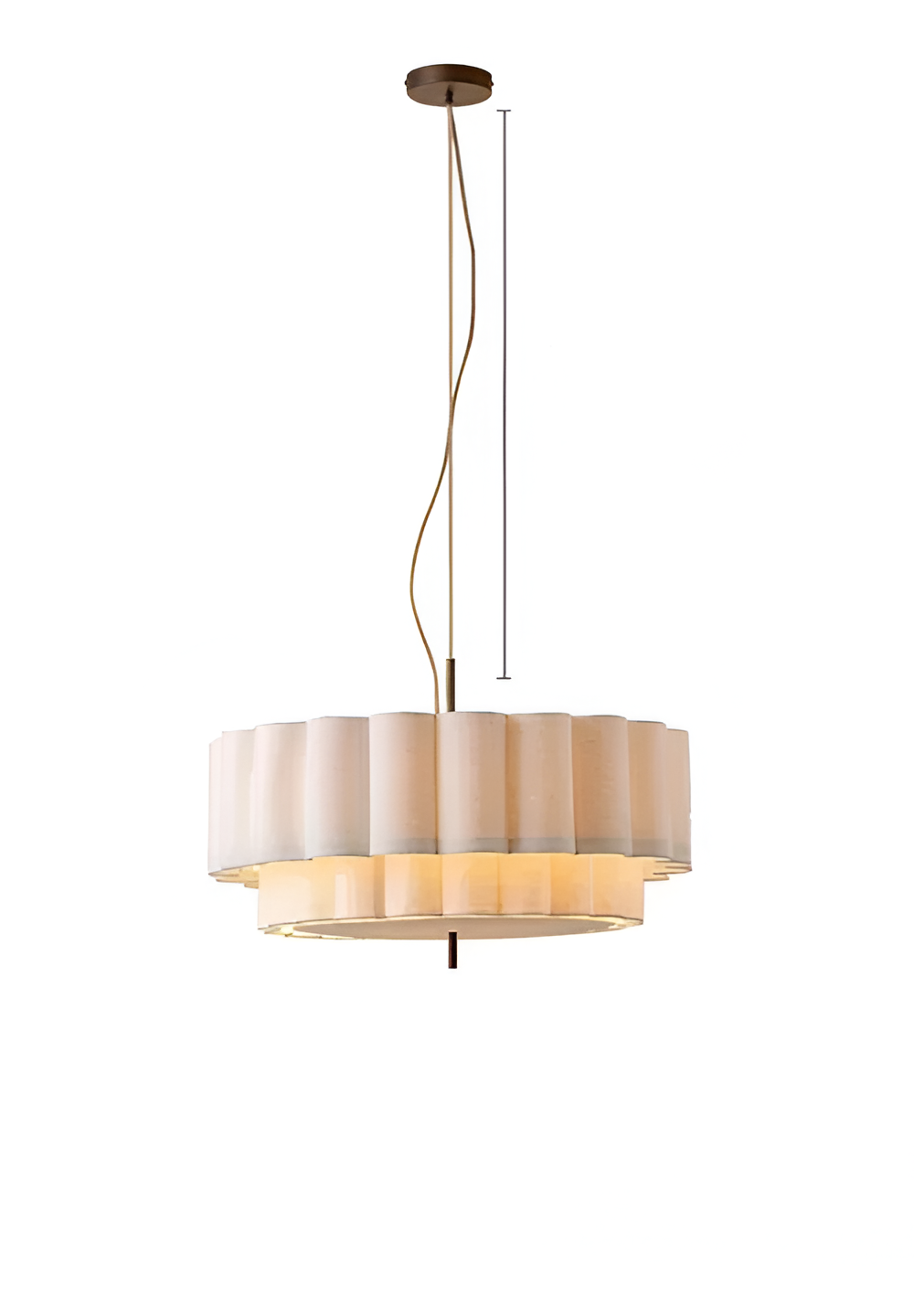Boho Fabric Ripple Pendant Light