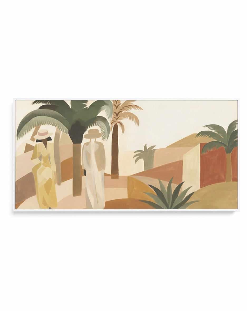 Block Palm I LS | Panoramic Canvas Art Print