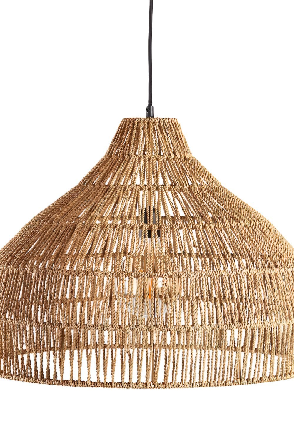 Boho Style Woven Handmade Rattan Pendant Light