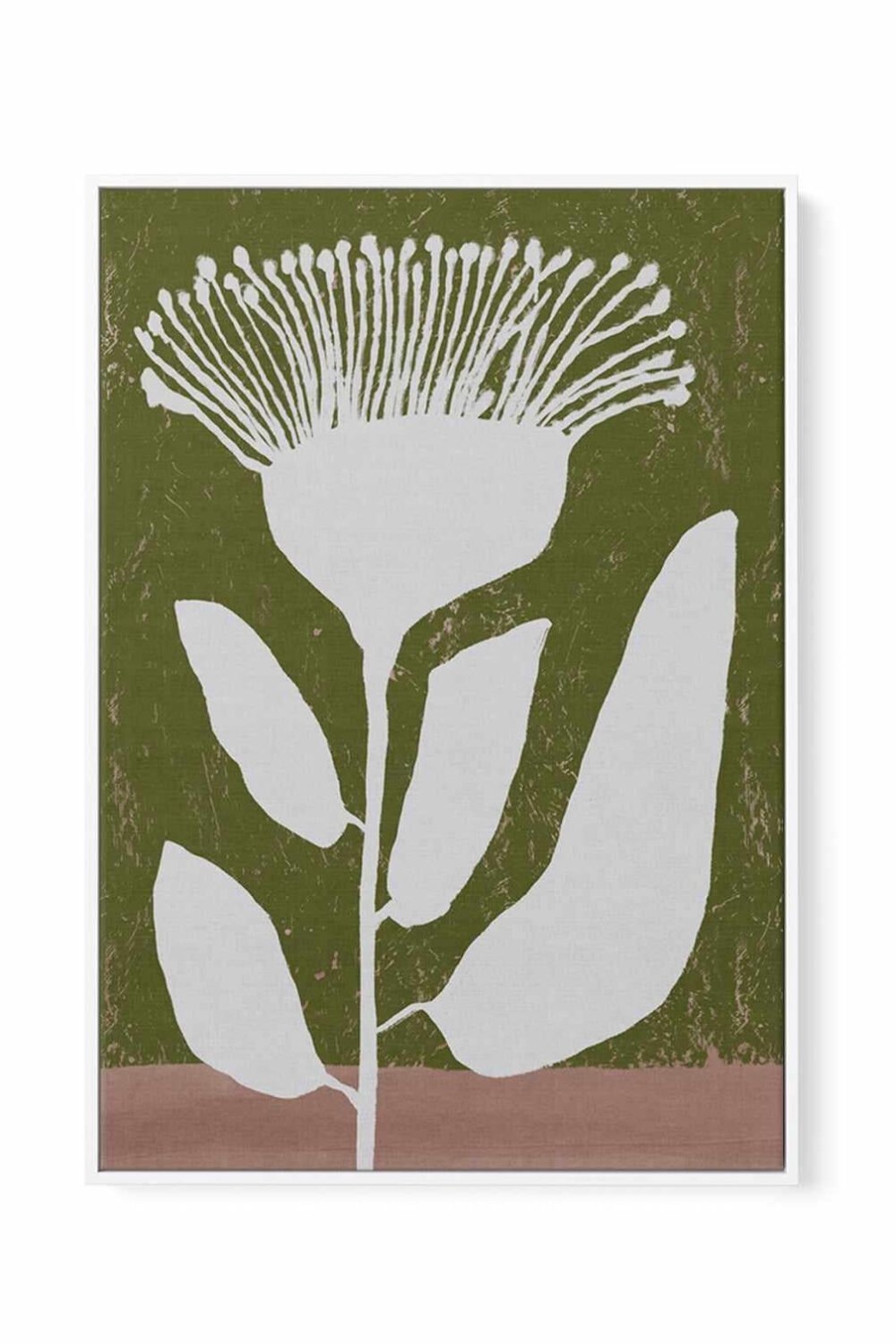 Botanical Design Of A Flower Against By Rich Styles | Framed Canvas Art Print