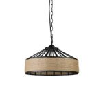 Classic Hemp Rope Rustic Iron Pendant Light