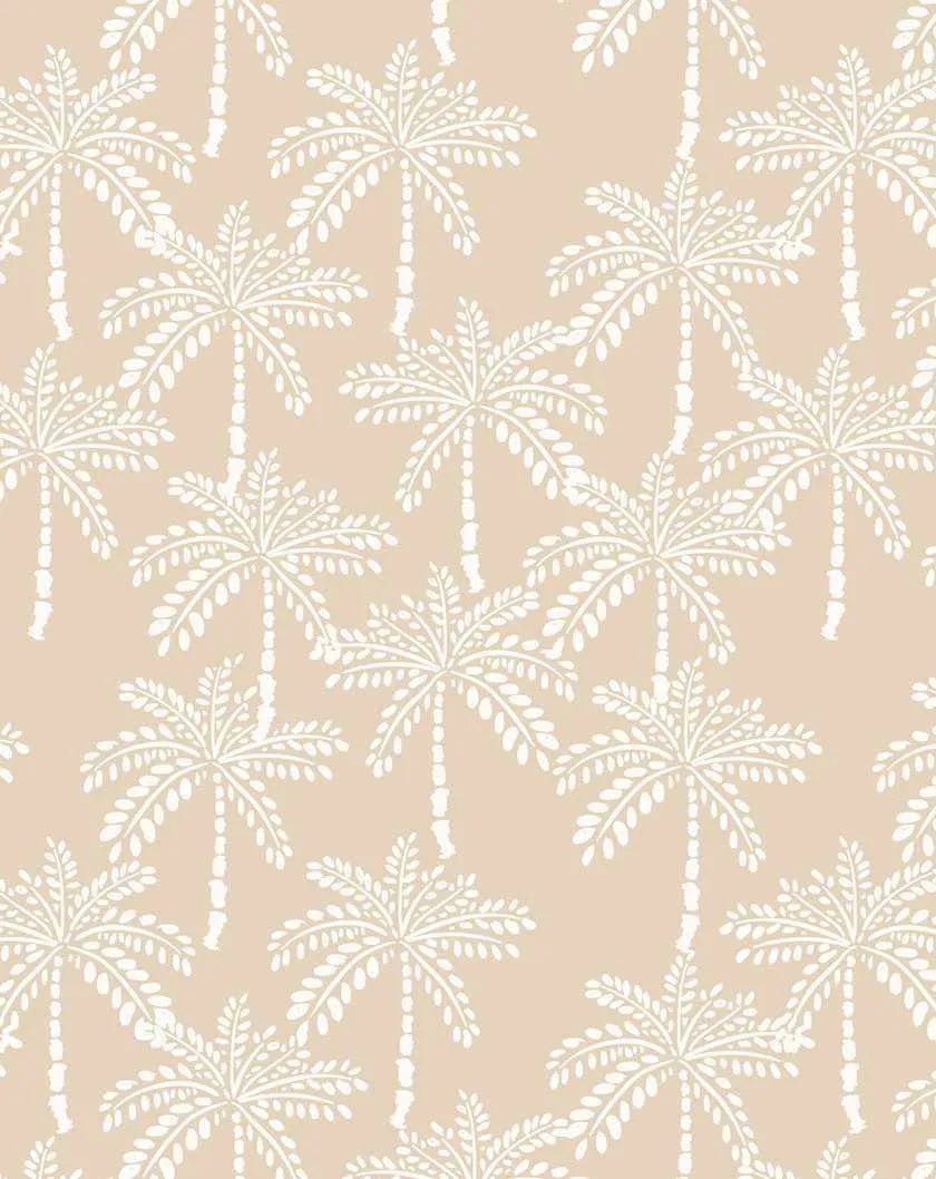 Cruisey Palms in Biscuit Wallpaper