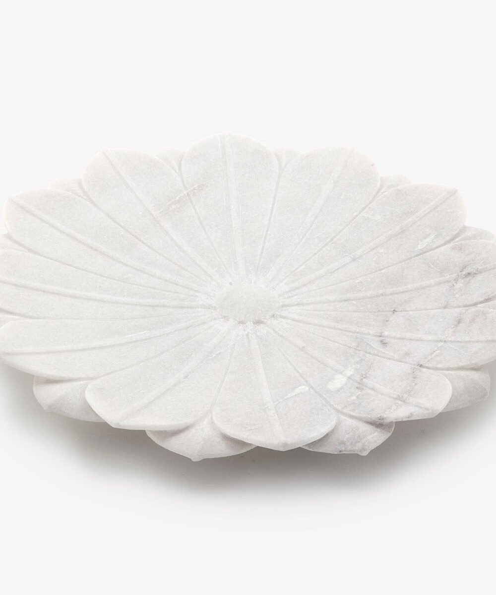 Marble Lotus Plates