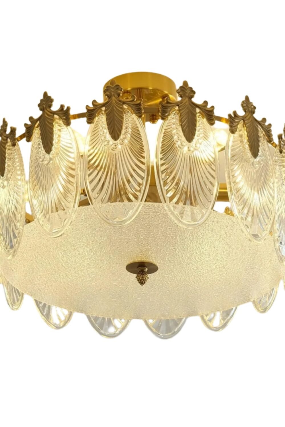 Lucea Bloom Retro Glass Round Chandelier