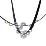 Dew Drops Nordics Glass Leather Linear Chandelier