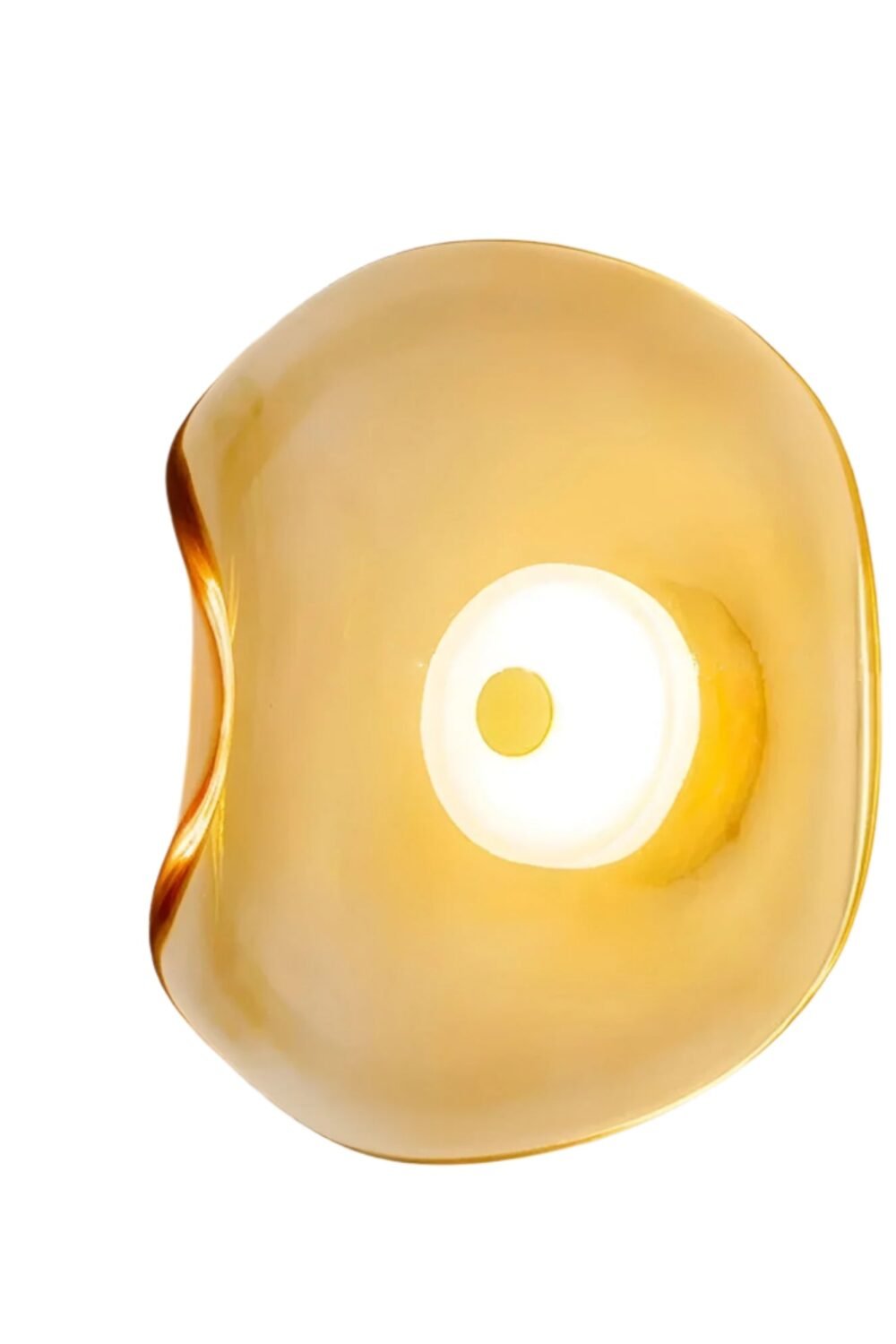 Nordic Curved Glass Japandi Style Glass LED Wall Light