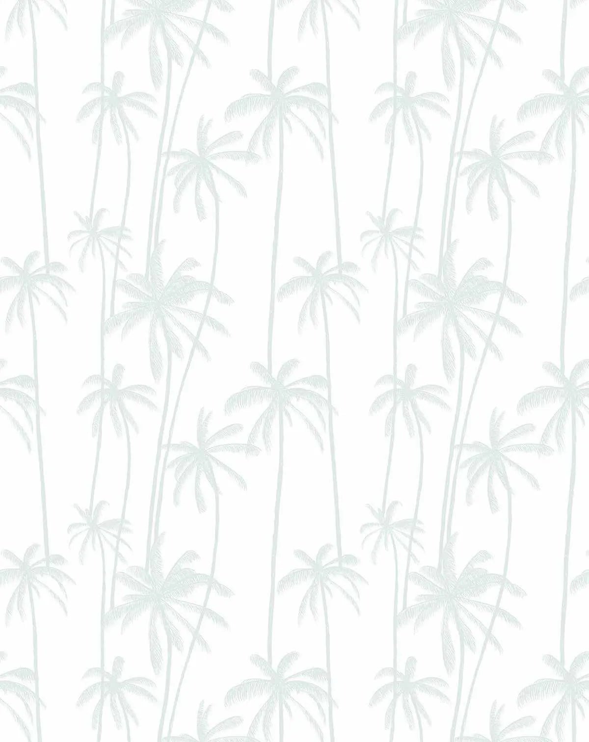 Good Palms Seafoam Wallpaper