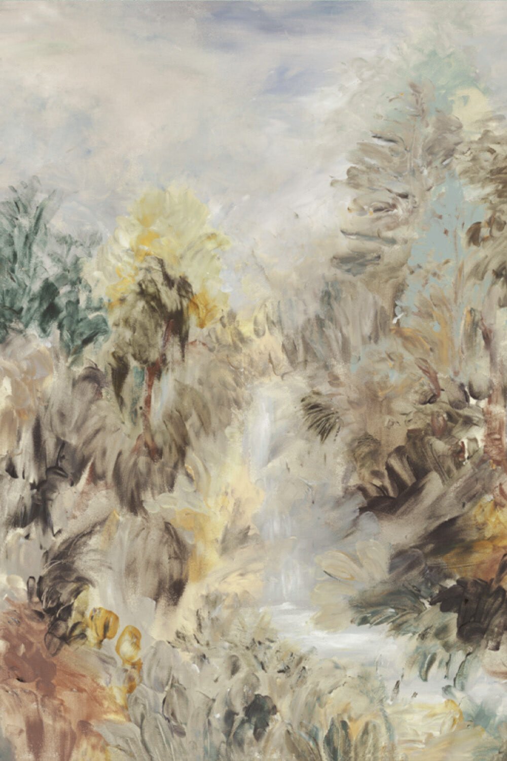 Windswept Valley Hand Painted Mural Wallpaper