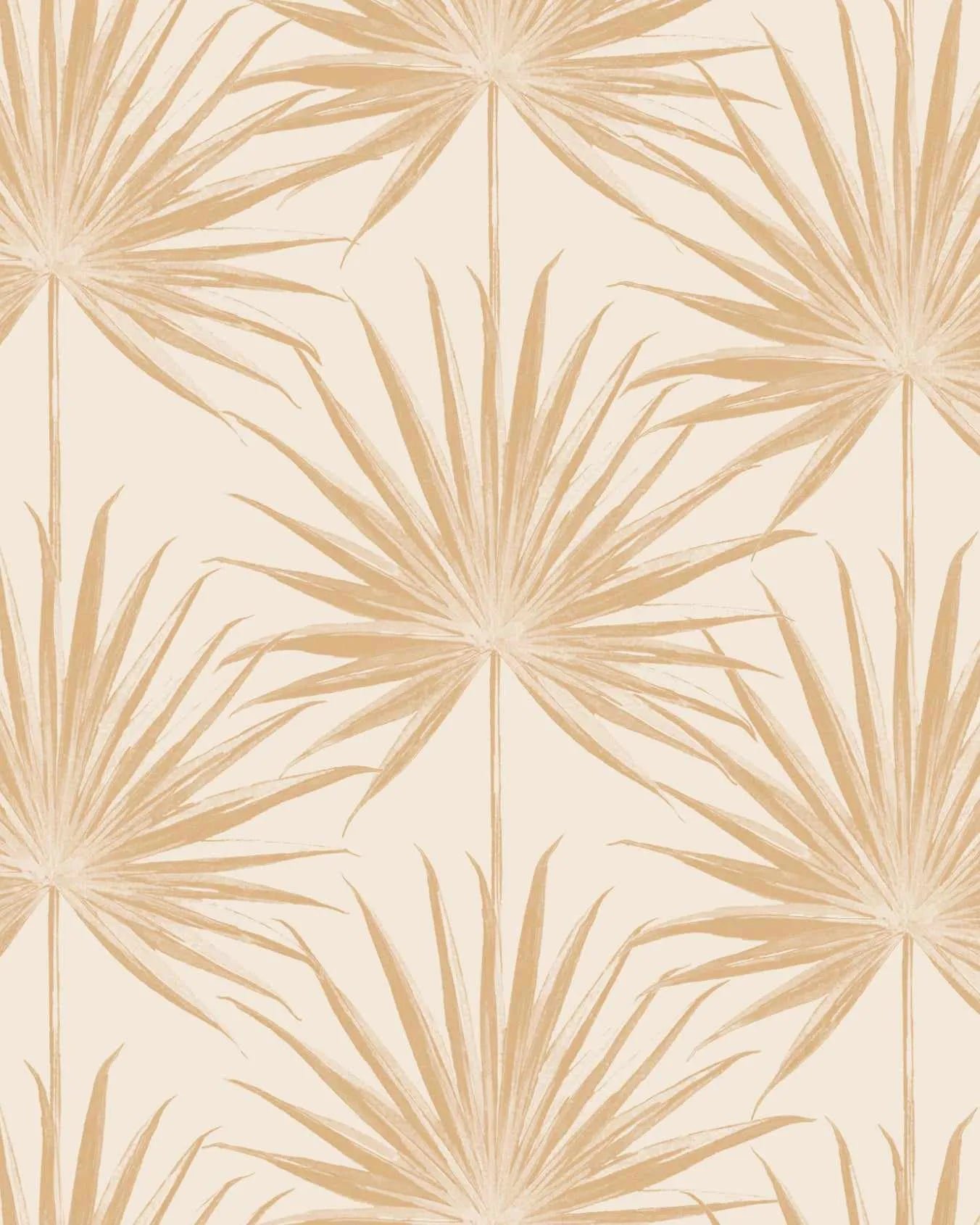 Coastal Palm Wallpaper in Coffee