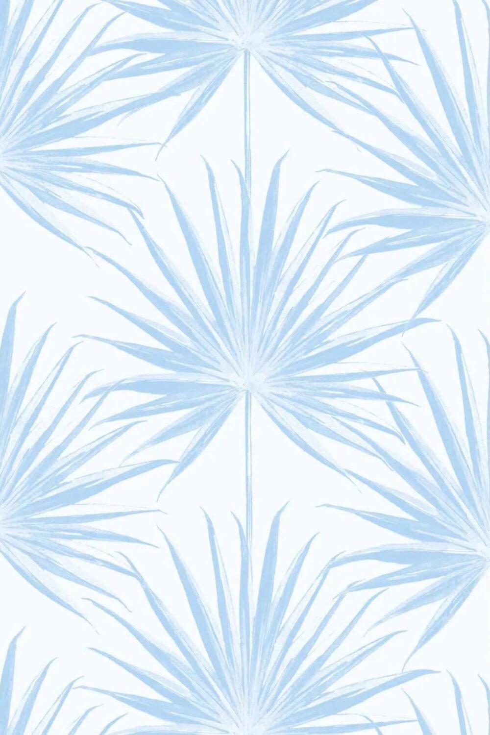 Coastal Palm Wallpaper in Blue