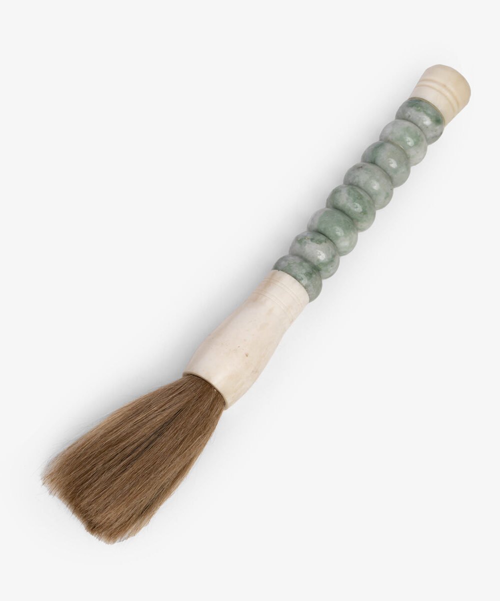 Jade Calligraphy Brush Beaded Handle