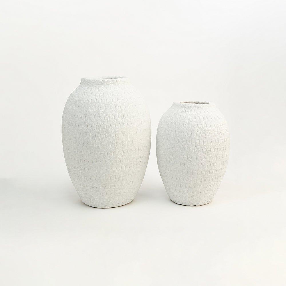 Kinks Terracotta Vase Set of 2
