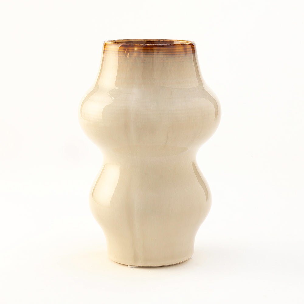 Honeyed Round Vase