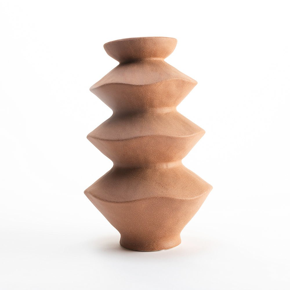 Cream Stone Vase