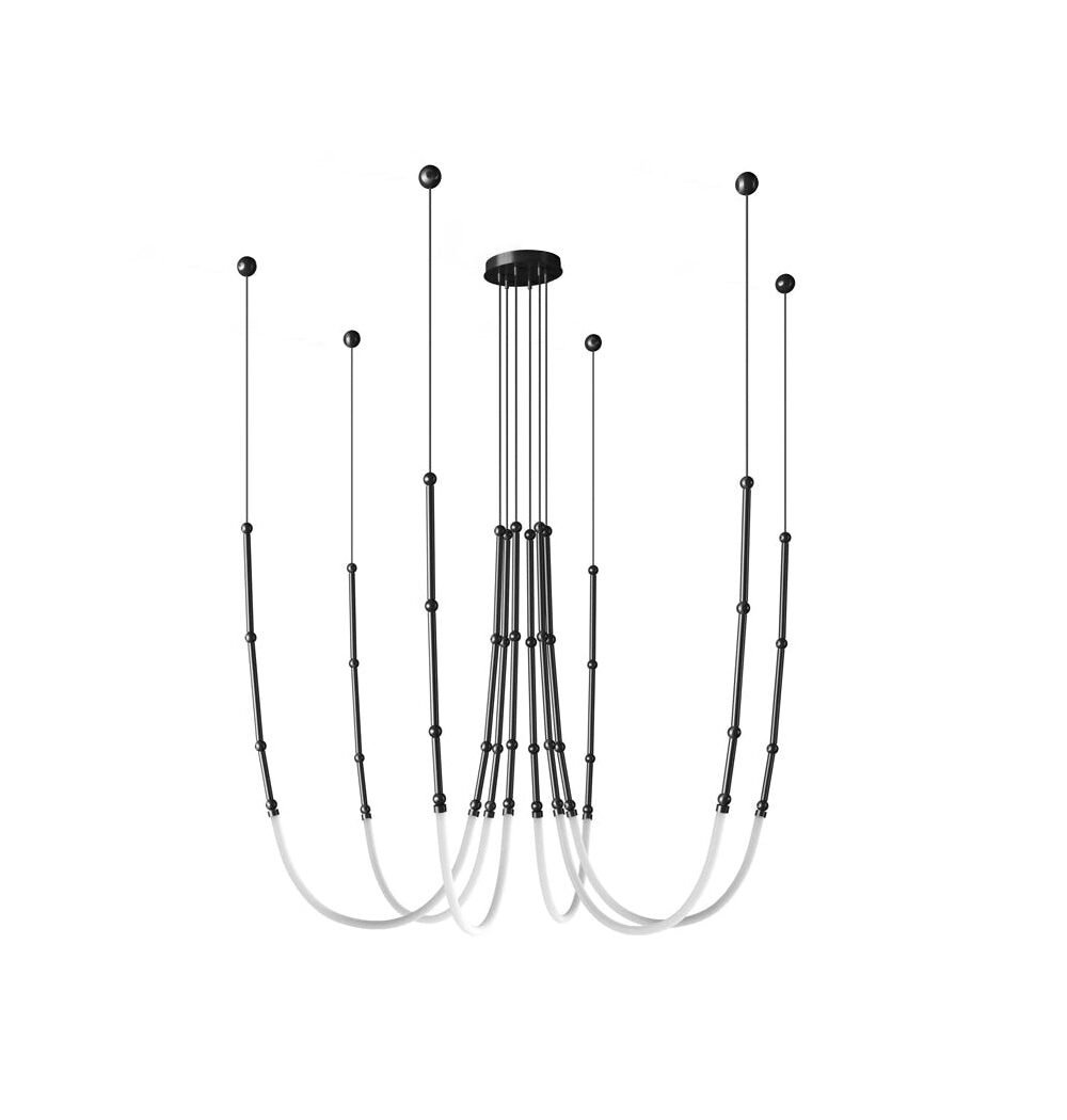 Leed Wabi Sabi Sculptural Silicone LED Luxury Chandelier