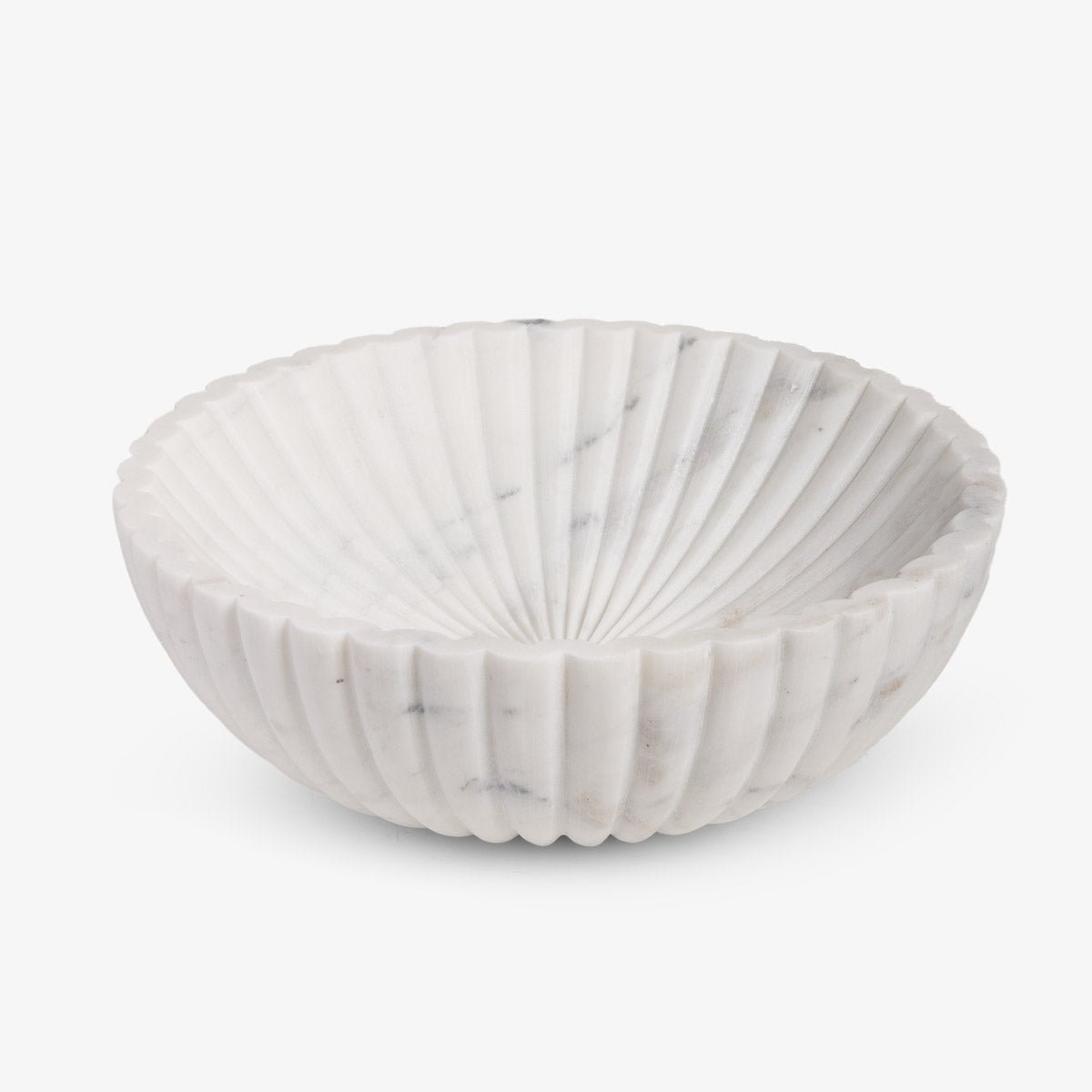 Marble Fluted Bowl (30cm)