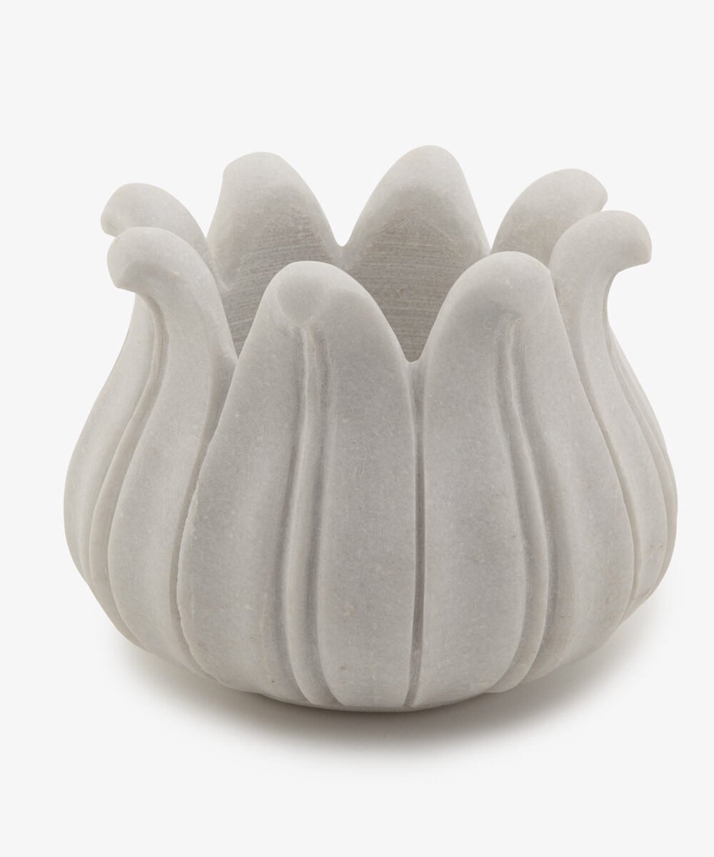 Marble Lotus Vases